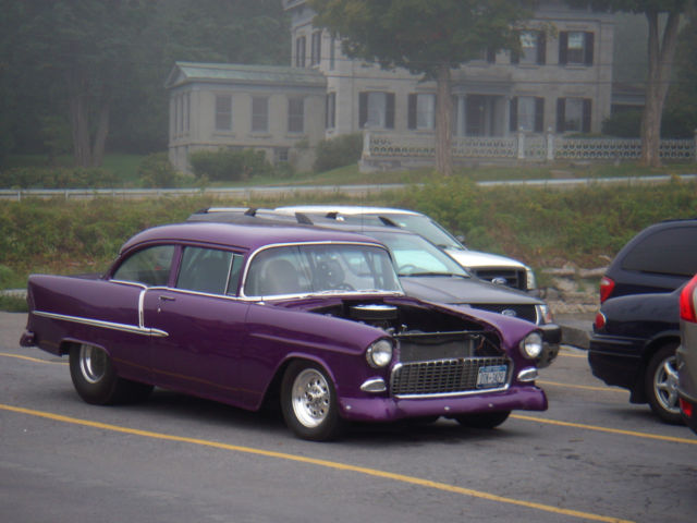 1955 Purple Chevrolet Bel Air/150/210 Two door sedan