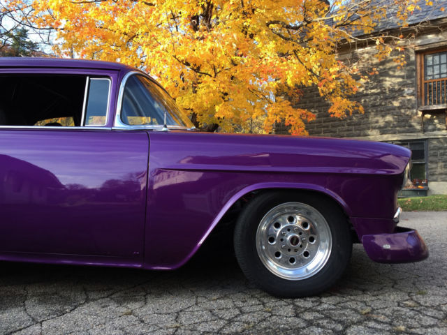 1955 Purple Chevrolet Bel Air/150/210 Two door sedan