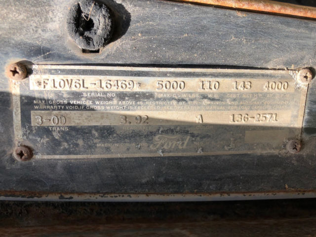 1956 Gray Ford Other Pickups Cab & Chassis