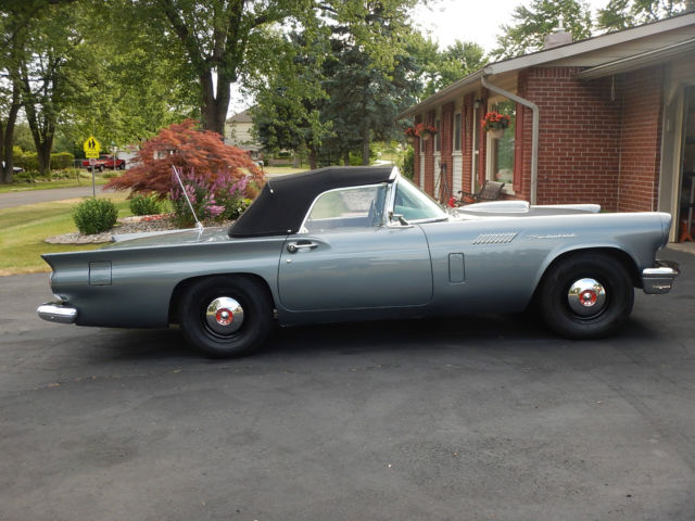 1957 Gunmetal Grey Ford Thunderbird Convertible
