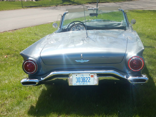 1957 Gunmetal Grey Ford Thunderbird Convertible