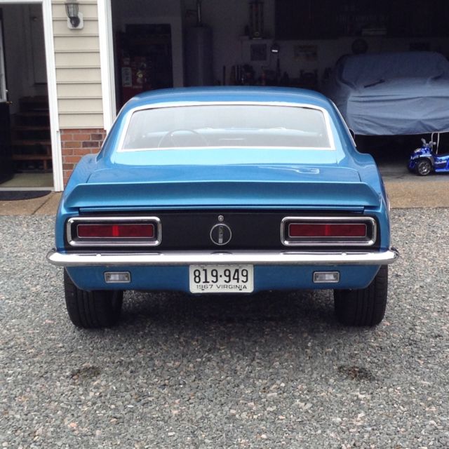 1967 Marina blue Chevrolet Camaro 2dr