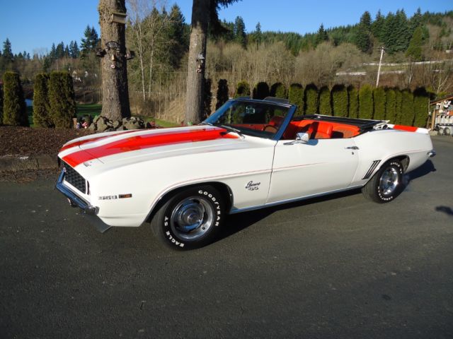 1969 white Chevrolet Camaro Convertible