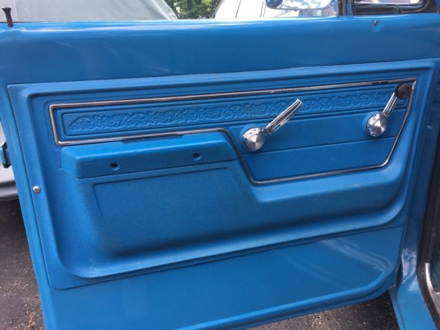 1972 blue with gray trim Chevrolet C-10 Full sized pickup