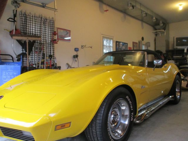 1973 Yellow Chevrolet Corvette Convertible