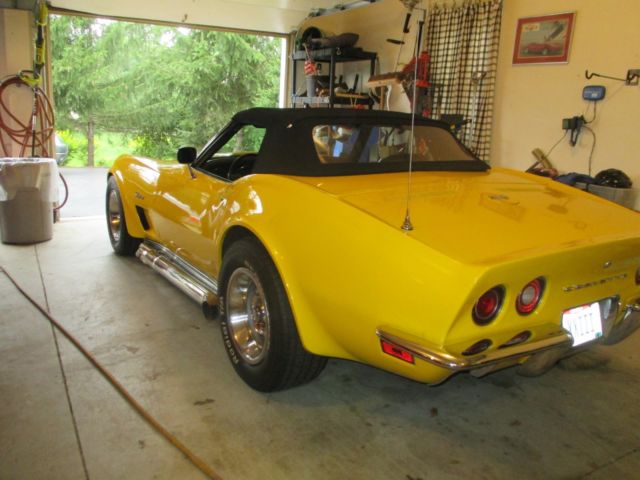 1973 Yellow Chevrolet Corvette Convertible