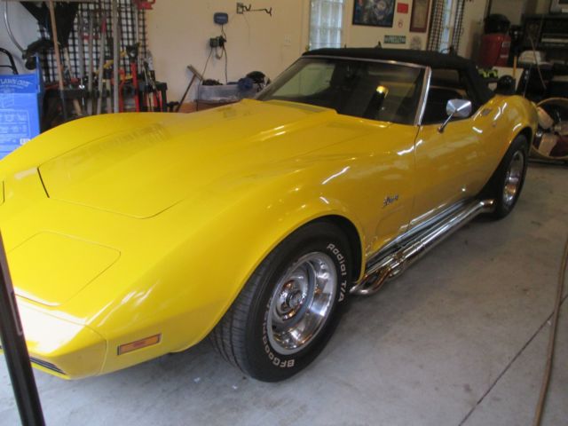 1973 Yellow Chevrolet Corvette Convertible