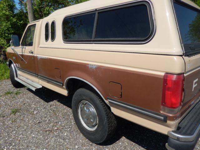 1987 Tan/Brown Ford F-250 Standard Cab Pickup