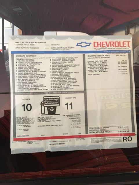 1990 Black Chevrolet Other Pickups