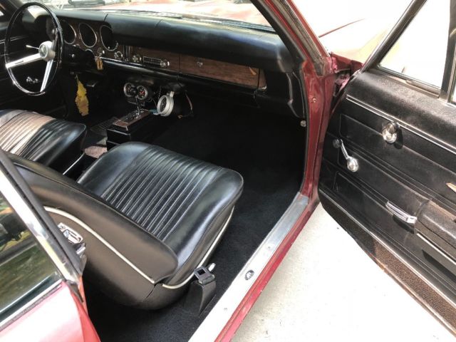 1968 Maroon Pontiac GTO Hardtop