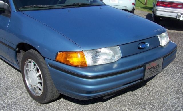 1992 Blue Ford Escort Sedan