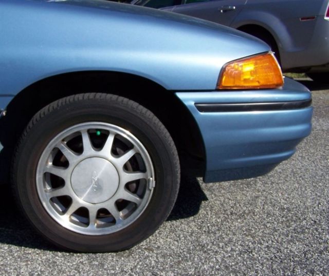 1992 Blue Ford Escort Sedan