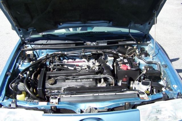 1992 Blue Ford Escort Sedan