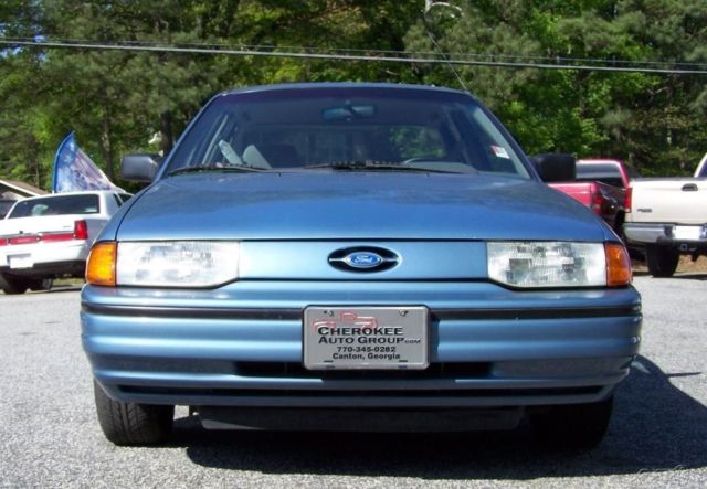 1992 Blue Ford Escort Sedan