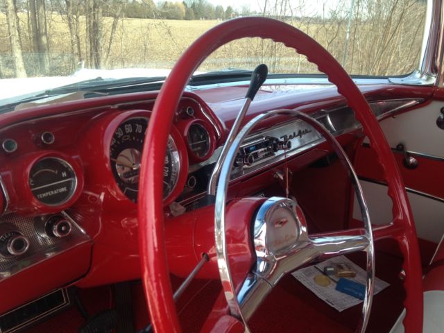 1957 white & red Chevrolet Nomad Wagon