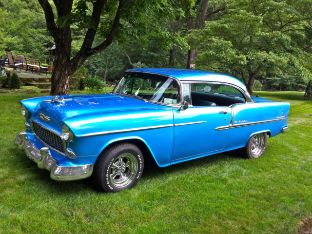 1955 Blue Chevrolet Bel Air/150/210 2 door