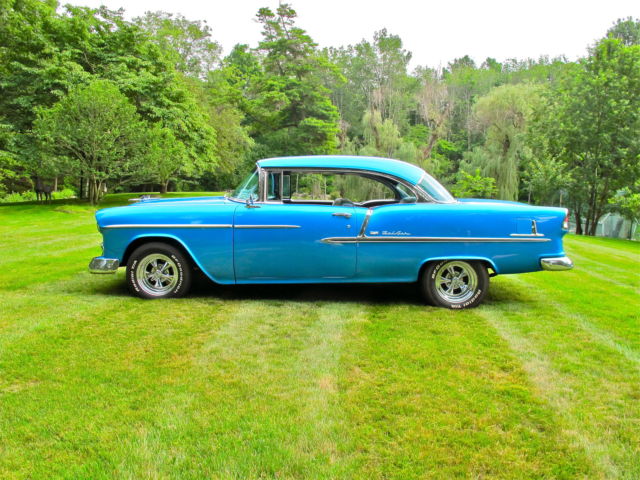 1955 Blue Chevrolet Bel Air/150/210 2 door
