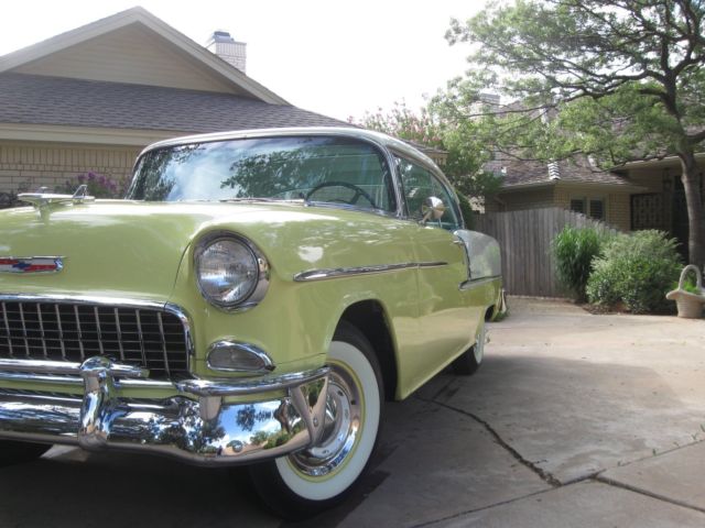 1955 Harvest Gold/India Ivory Chevrolet Bel Air/150/210 Coupe