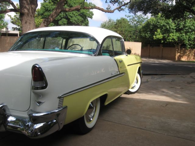 1955 Harvest Gold/India Ivory Chevrolet Bel Air/150/210 Coupe