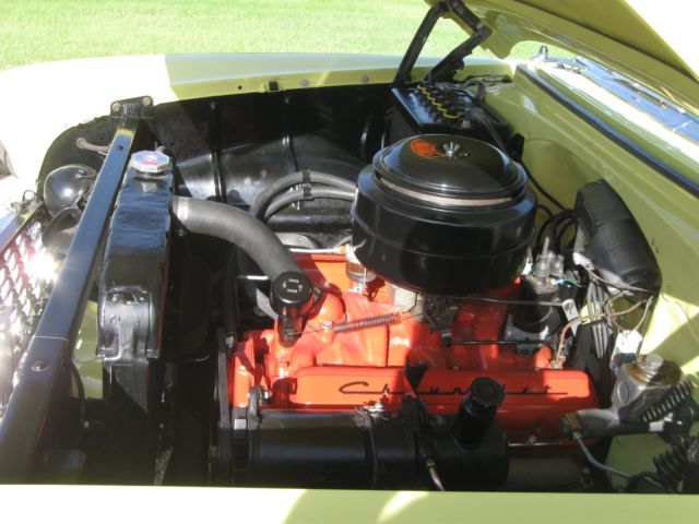 1955 Harvest Gold/India Ivory Chevrolet Bel Air/150/210 Coupe