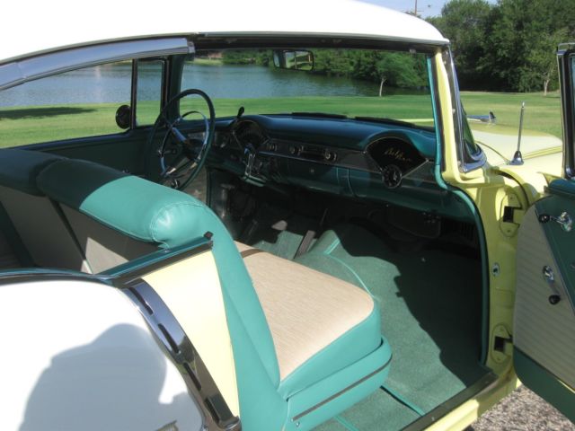 1955 Harvest Gold/India Ivory Chevrolet Bel Air/150/210 Coupe