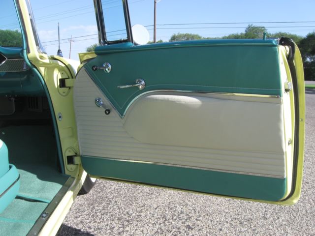 1955 Harvest Gold/India Ivory Chevrolet Bel Air/150/210 Coupe