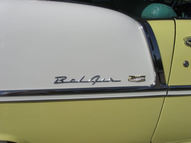 1955 Harvest Gold/India Ivory Chevrolet Bel Air/150/210 Coupe