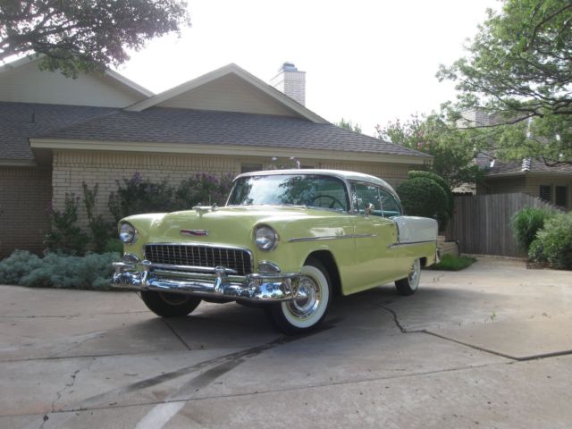 1955 Harvest Gold/India Ivory Chevrolet Bel Air/150/210 Coupe
