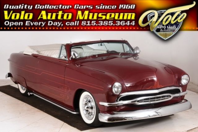 1949 Burgundy Ford Custom Convertible