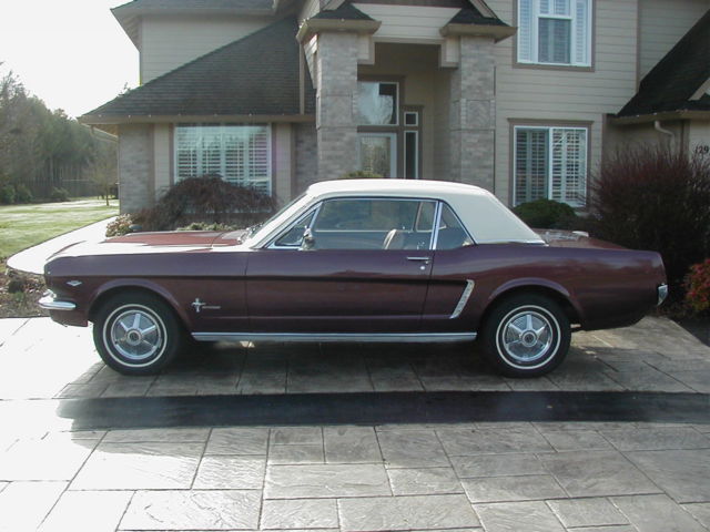 1965 Burgundy Ford Mustang Coupe