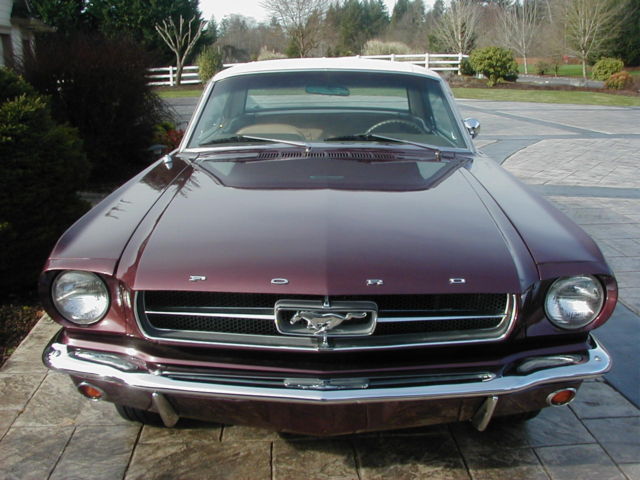 1965 Burgundy Ford Mustang Coupe