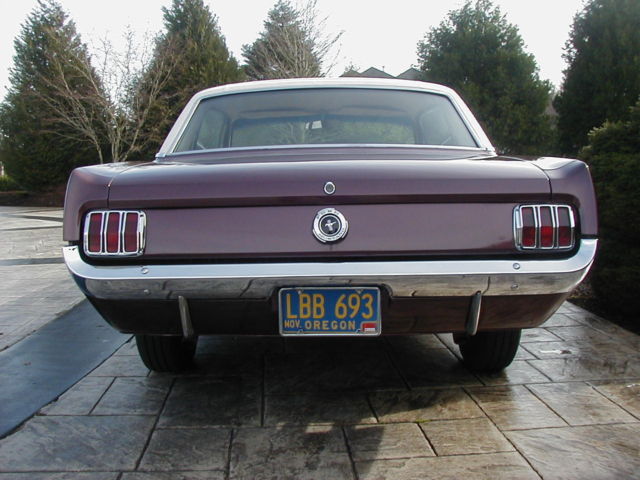 1965 Burgundy Ford Mustang Coupe