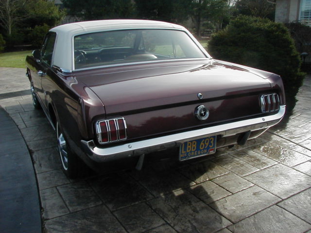 1965 Burgundy Ford Mustang Coupe