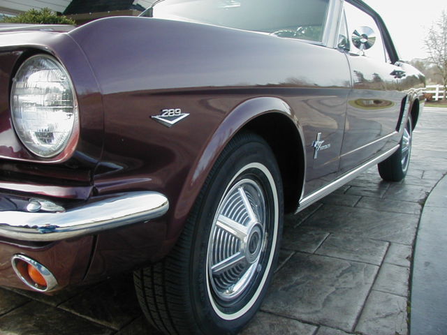 1965 Burgundy Ford Mustang Coupe