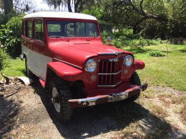 1954 Red Willys Wagon Wagon