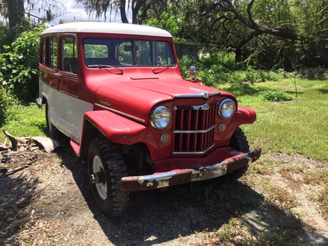 1954 Red Willys Wagon Wagon