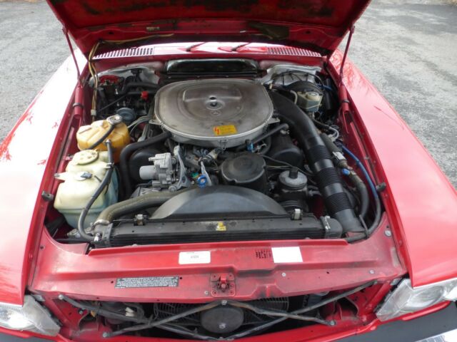 1987 Red Mercedes-Benz SL-Class Convertible