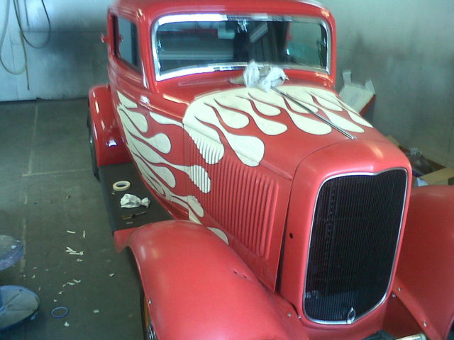1932 RED Ford 3 WINDOW COUPE Coupe