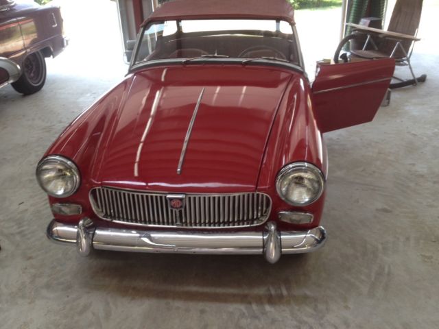 1961 Red MG Midget Convertible