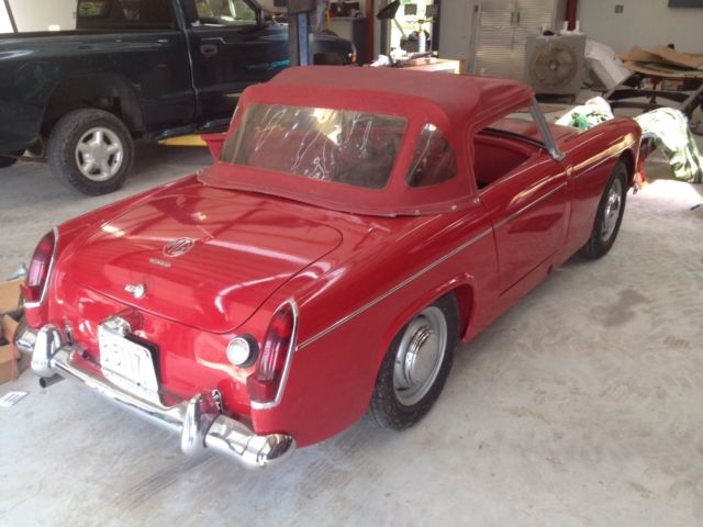 1961 Red MG Midget Convertible