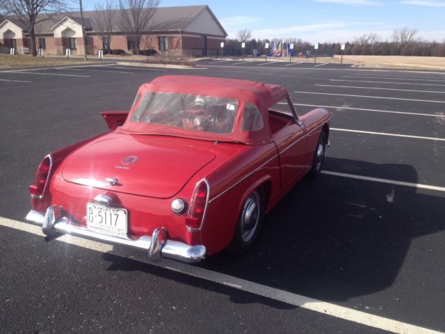 1961 Red MG Midget Convertible