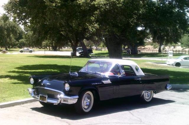 1957 Black Ford Thunderbird Convertible
