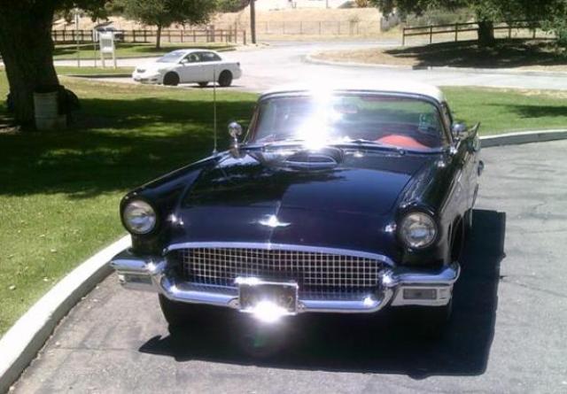 1957 Black Ford Thunderbird Convertible