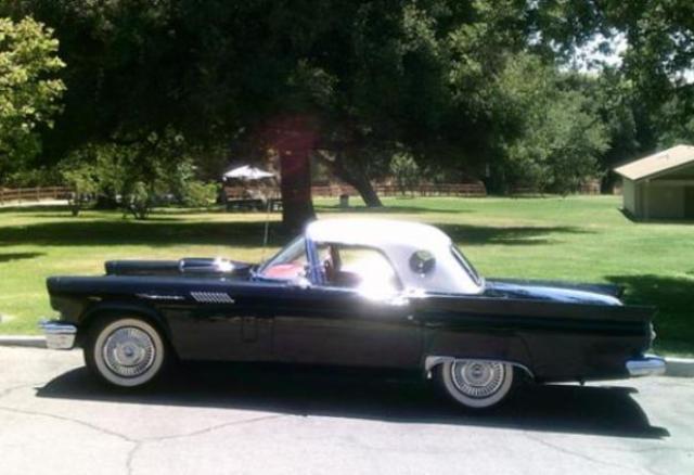1957 Black Ford Thunderbird Convertible