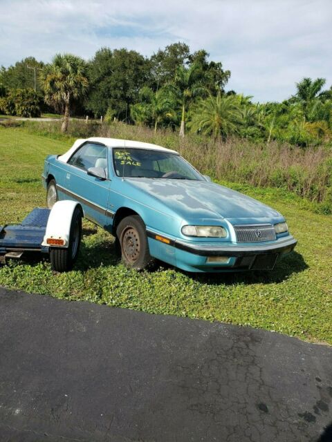 1993 Teal Chrysler LeBaron Convertible