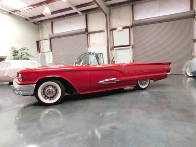 1959 Red Ford Thunderbird Convertible