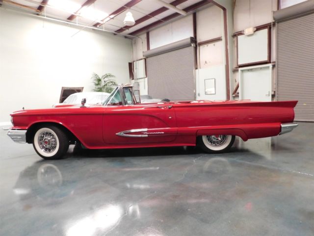 1959 Red Ford Thunderbird Convertible