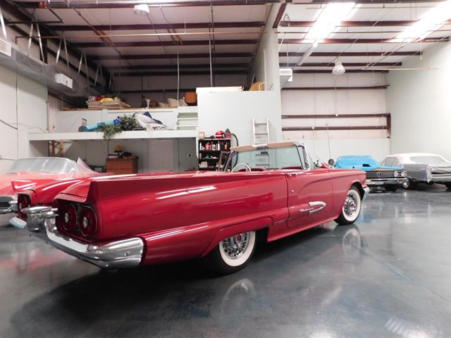 1959 Red Ford Thunderbird Convertible