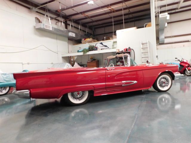 1959 Red Ford Thunderbird Convertible