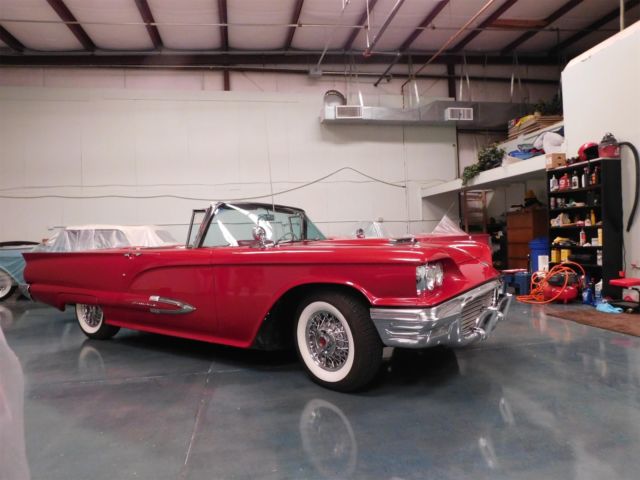 1959 Red Ford Thunderbird Convertible